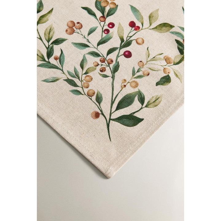 Набор хлопковых рождественских салфеток с ветками (набор из 2)