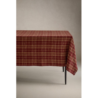 Рождественский столовый скатерть из хлопка с бахромой