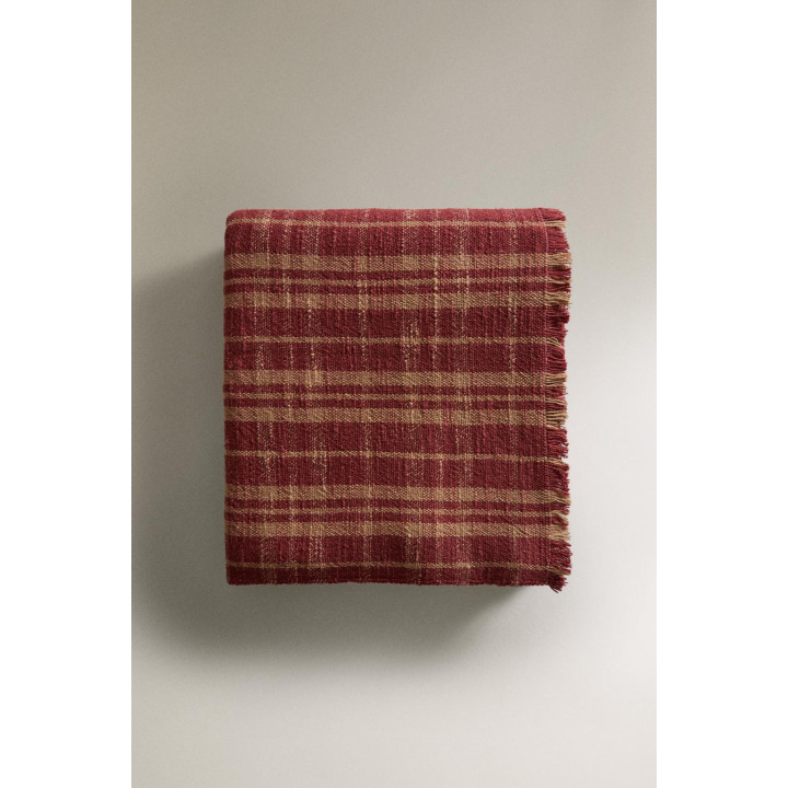 Рождественский столовый скатерть из хлопка с бахромой