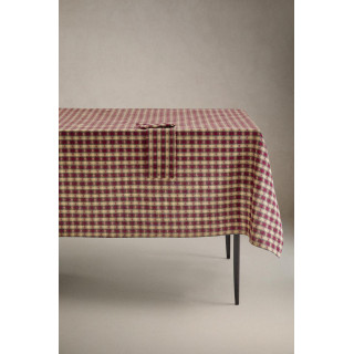 Рождественский скатерть с клетчатым узором из окрашенной нити