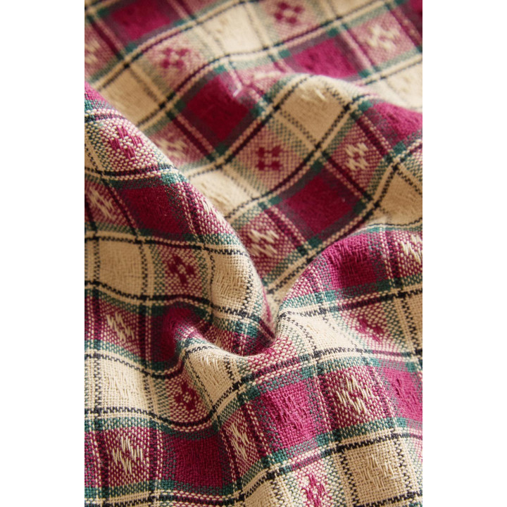 Рождественский скатерть с клетчатым узором из окрашенной нити