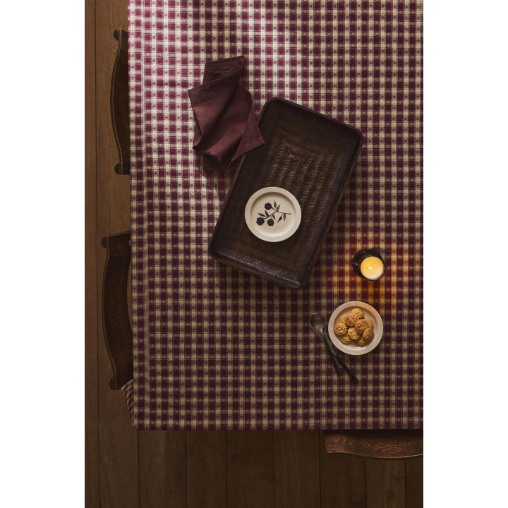 Рождественский скатерть с клетчатым узором из окрашенной нити