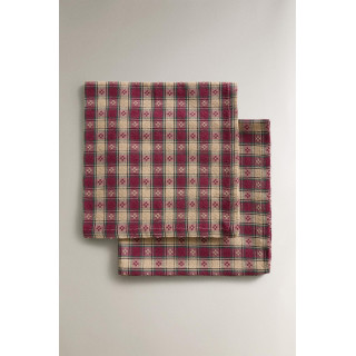 Набор салфеток рождественская клетка с крашеной нитью (набор из 2)