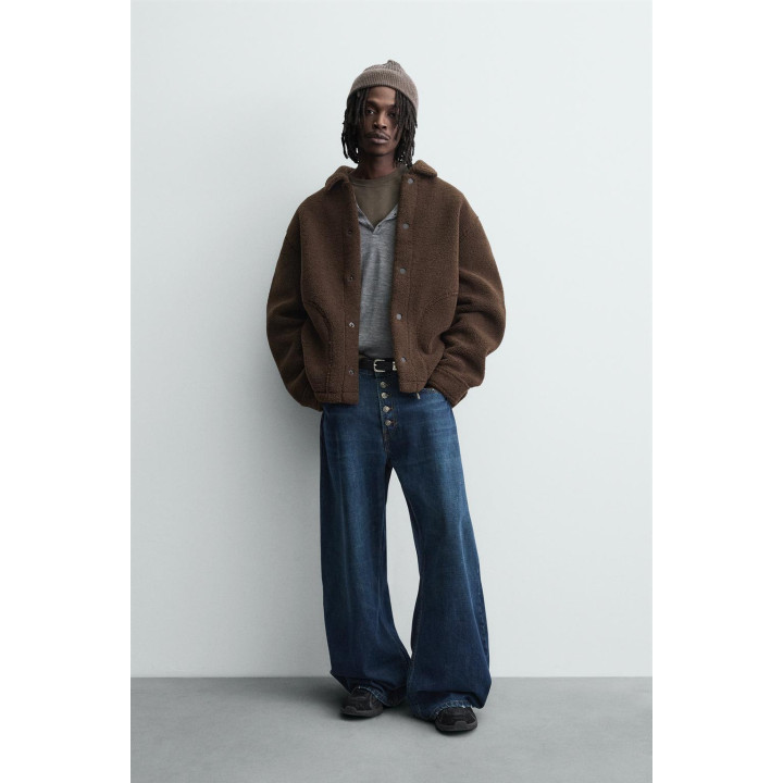 КУРТКА-РУБАШКА ИЗ ИСКУССТВЕННОЙ ОВЧИНЫ