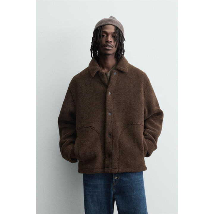 КУРТКА-РУБАШКА ИЗ ИСКУССТВЕННОЙ ОВЧИНЫ