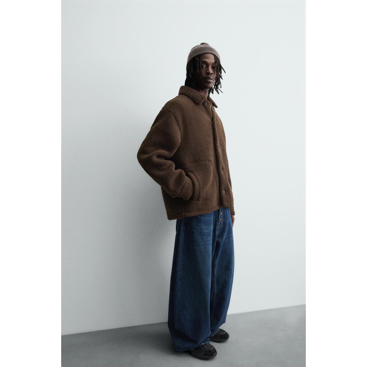 КУРТКА-РУБАШКА ИЗ ИСКУССТВЕННОЙ ОВЧИНЫ