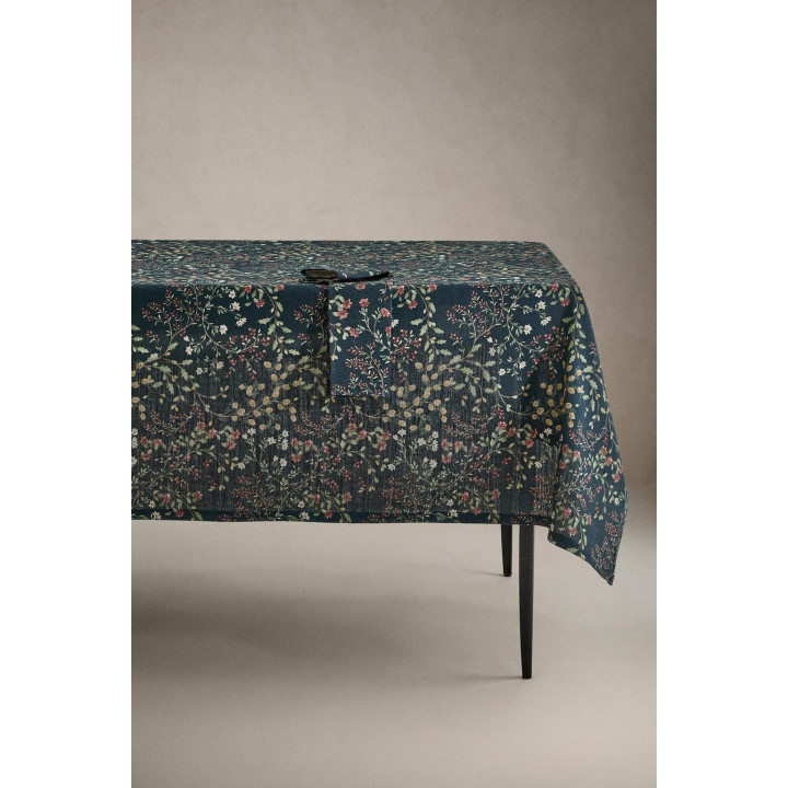 Столовое полотенце из хлопка и льна с цветочным рождественским узором