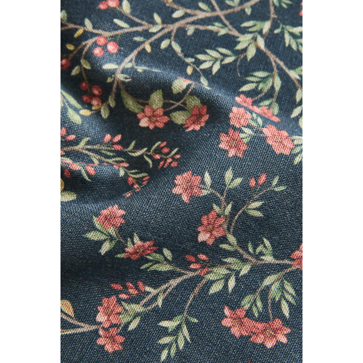 Набор хлопковых и льняных рождественских салфеток с цветочным принтом (набор из 2 штук)