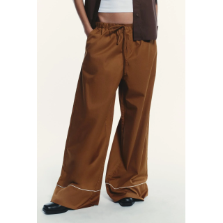 БРЮКИ ИЗ ПОПЛИНА С ОТДЕЛКОЙ