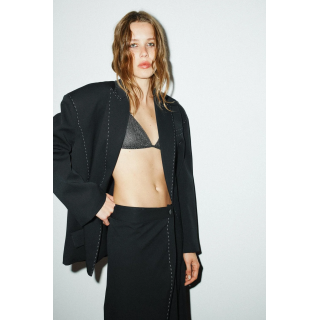 БРЮКИ С ОТДЕЛКОЙ СТРОЧКОЙ