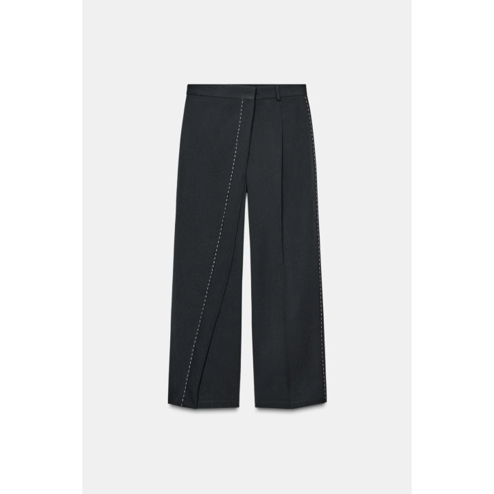 БРЮКИ С ОТДЕЛКОЙ СТРОЧКОЙ