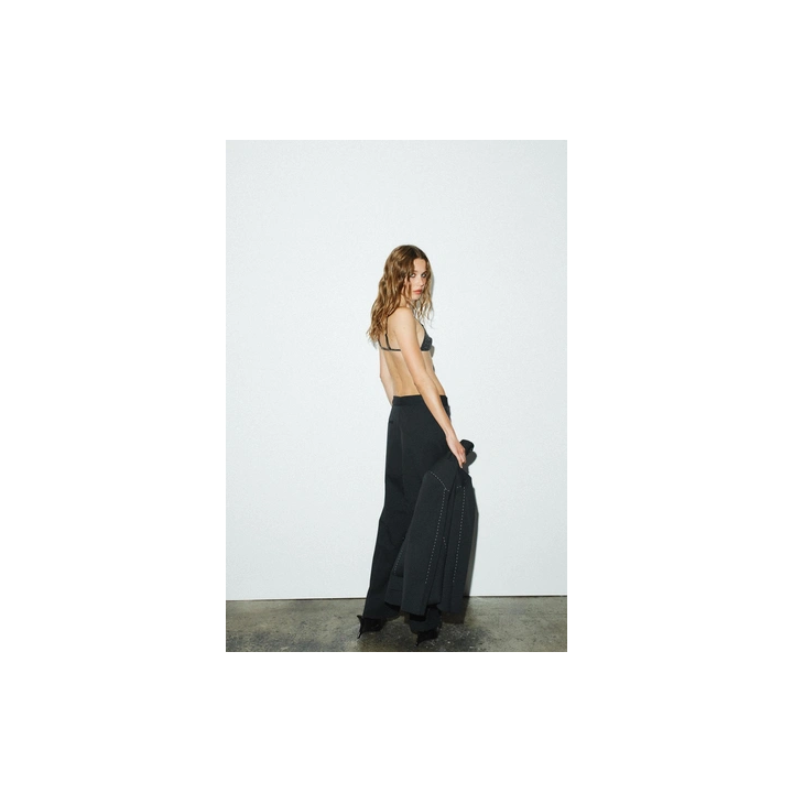 БРЮКИ С ОТДЕЛКОЙ СТРОЧКОЙ