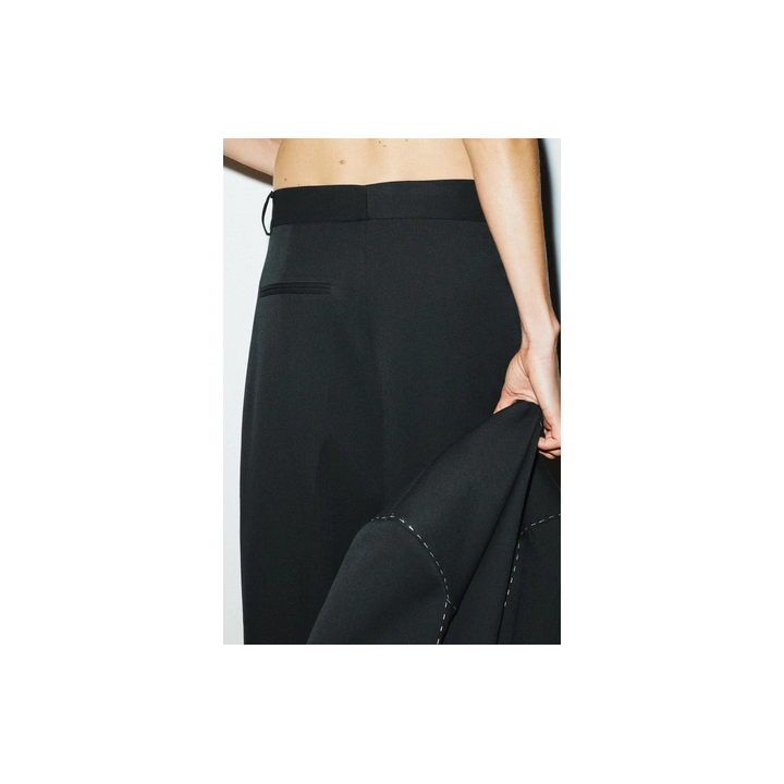 БРЮКИ С ОТДЕЛКОЙ СТРОЧКОЙ