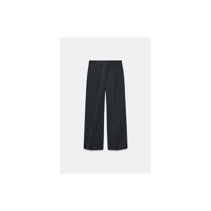 БРЮКИ С ОТДЕЛКОЙ СТРОЧКОЙ