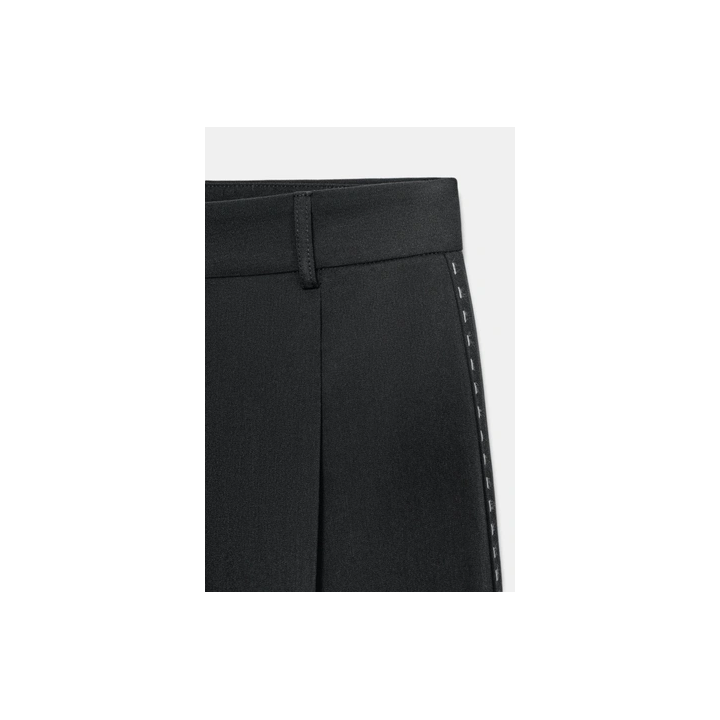 БРЮКИ С ОТДЕЛКОЙ СТРОЧКОЙ