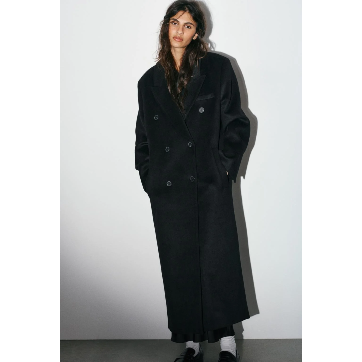 УДЛИНЕННОЕ ПАЛЬТО ИЗ СМЕСОВОЙ ШЕРСТИ