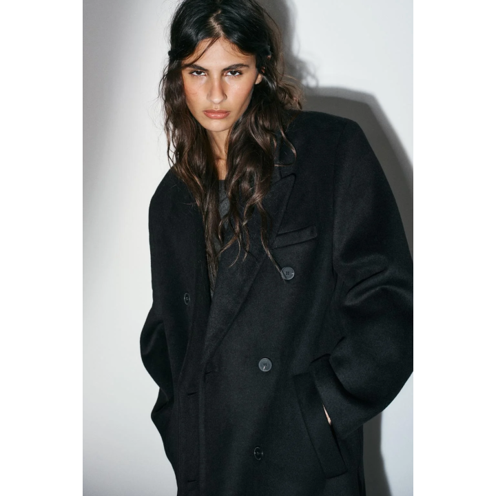 УДЛИНЕННОЕ ПАЛЬТО ИЗ СМЕСОВОЙ ШЕРСТИ