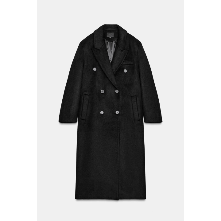 УДЛИНЕННОЕ ПАЛЬТО ИЗ СМЕСОВОЙ ШЕРСТИ