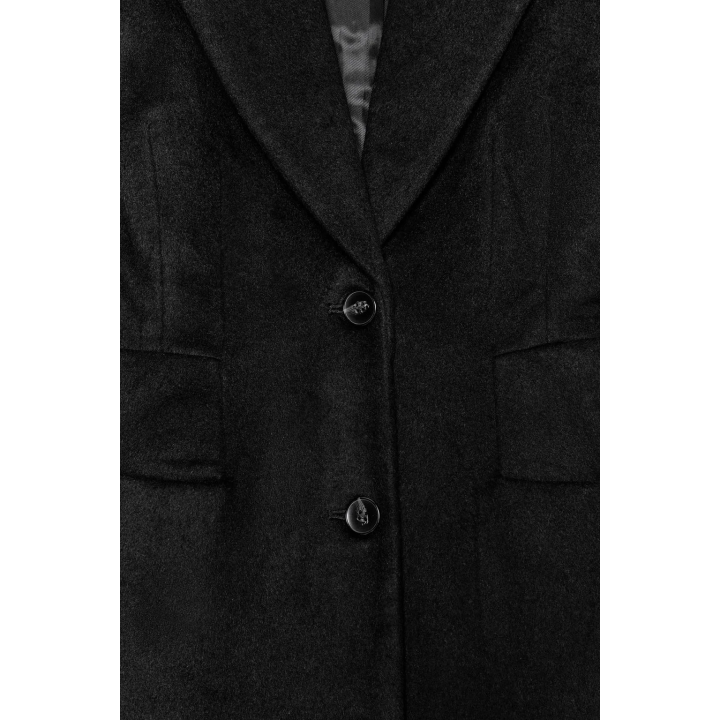 Пальто из шерстяно-шелкового смесового материала