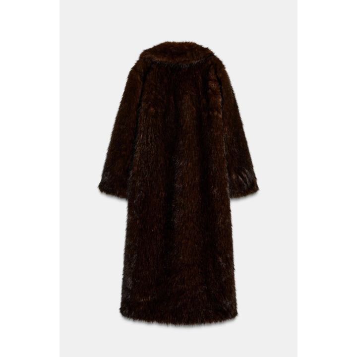 ОЧЕНЬ ДЛИННОЕ ПАЛЬТО ИЗ ИСКУССТВЕННОГО МЕХА