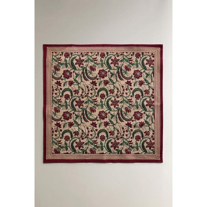 Набор рамочных хлопковых рождественских салфеток с цветочным узором (набор из 2)