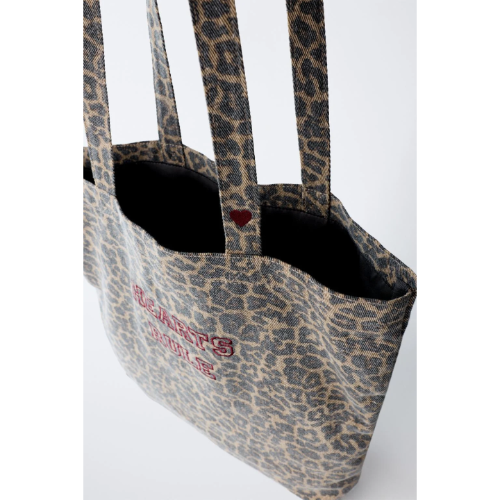 СУМКА-ШОПЕР С АНИМАЛИСТИЧЕСКИМ ПРИНТОМ