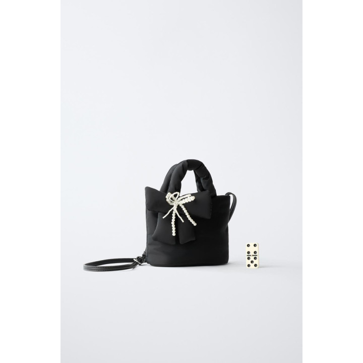 НЕЙЛОНОВАЯ СУМКА-МЕССЕНДЖЕР С БАНТОМ