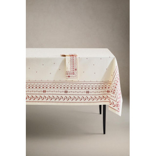 Вышитый рождественский хлопковый скатерть