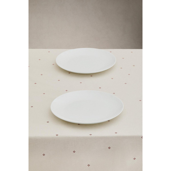 Вышитый рождественский хлопковый скатерть