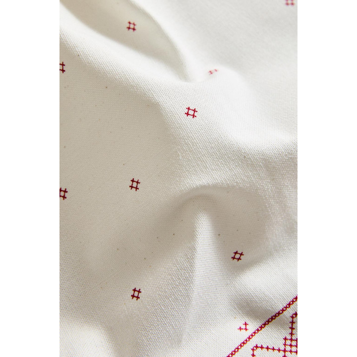 Набор вышитых рождественских хлопковых салфеток (набор из 2 шт)