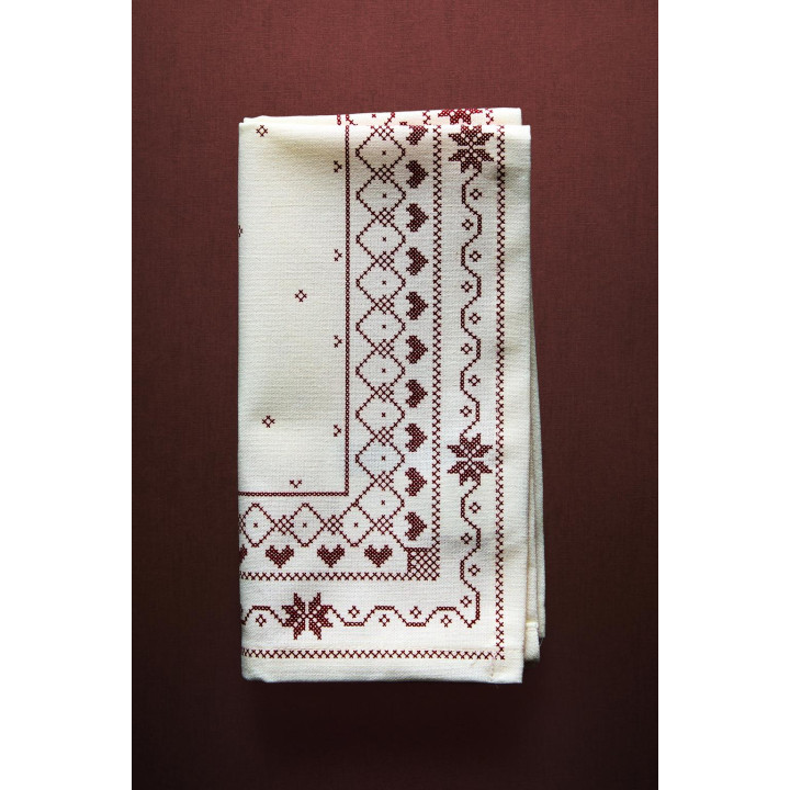 Набор вышитых рождественских хлопковых салфеток (набор из 2 шт)