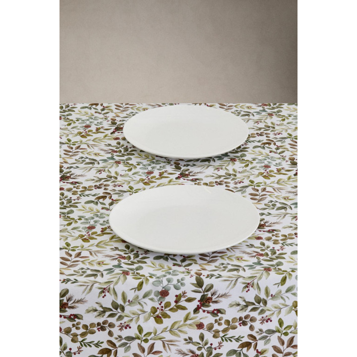 Резиновое хлопковое рождественское скатерть с листьями