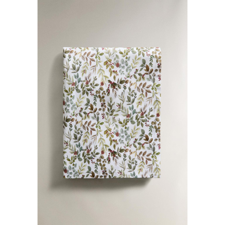 Резиновое хлопковое рождественское скатерть с листьями