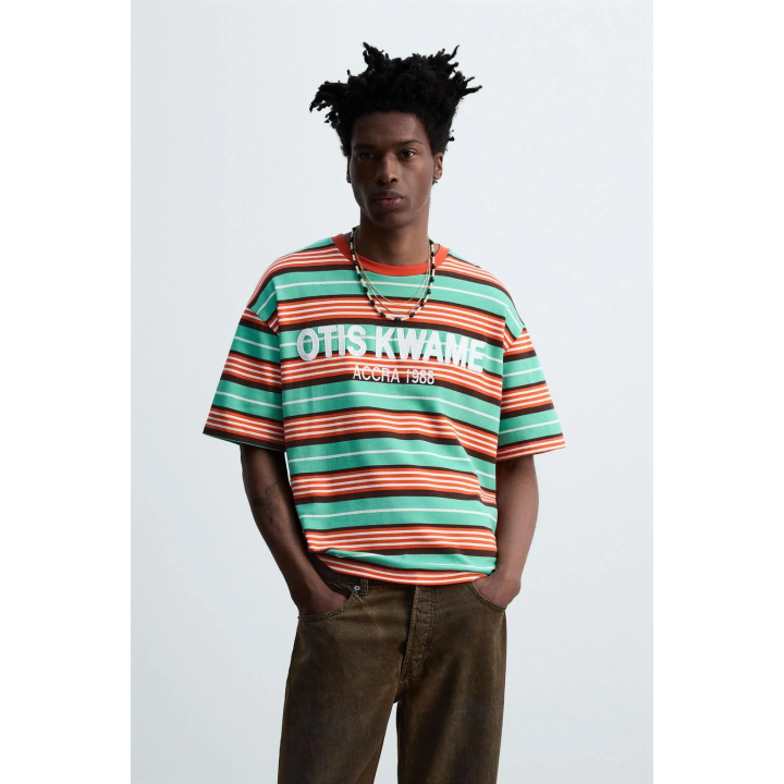 ФУТБОЛКА В ПОЛОСКУ С ВЫШИВКОЙ © OTIS KWAME KYE QUAICOE