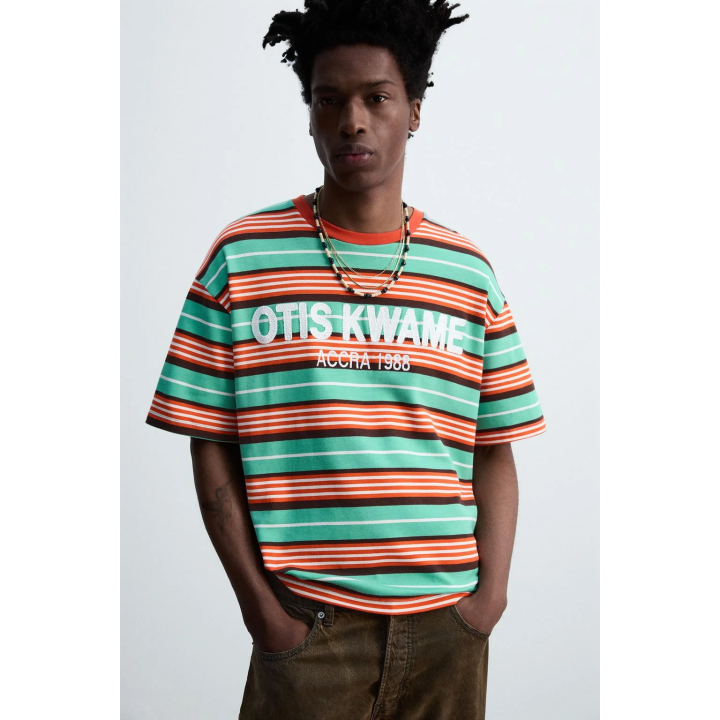 ФУТБОЛКА В ПОЛОСКУ С ВЫШИВКОЙ © OTIS KWAME KYE QUAICOE