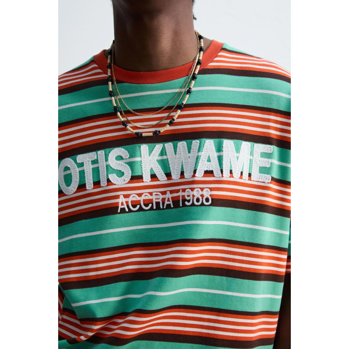 ФУТБОЛКА В ПОЛОСКУ С ВЫШИВКОЙ © OTIS KWAME KYE QUAICOE