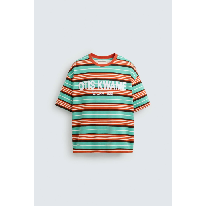 ФУТБОЛКА В ПОЛОСКУ С ВЫШИВКОЙ © OTIS KWAME KYE QUAICOE