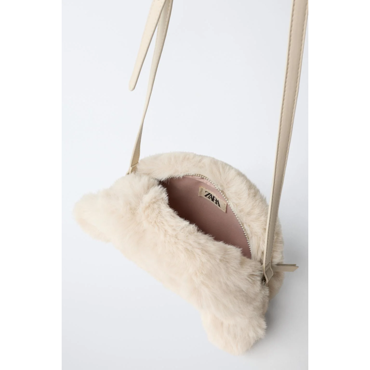 СУМКА-РЮКЗАК «КРОЛИК» ИЗ ИСКУССТВЕННОГО МЕХА