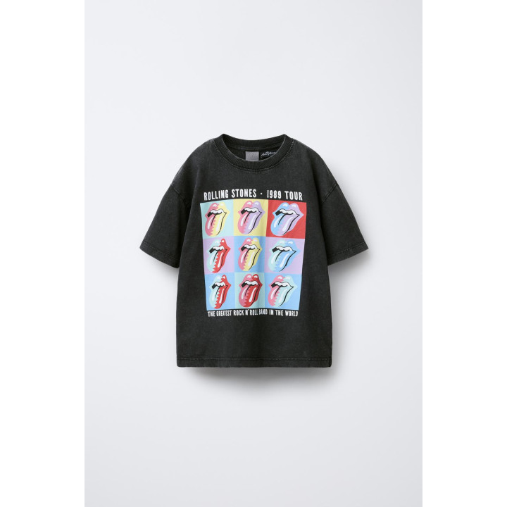 ФУТБОЛКА С ЭФФЕКТОМ СТИРКИ ROLLING STONES ©