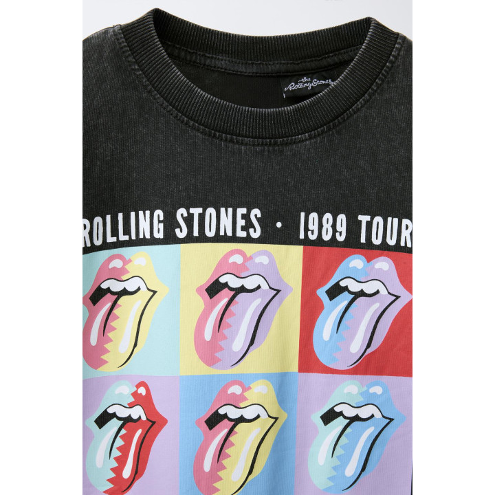 ФУТБОЛКА С ЭФФЕКТОМ СТИРКИ ROLLING STONES ©