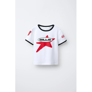 ФУТБОЛКА В РУБЧИК С ПРИНТОМ BILLIE EILISH ® LASH MUSIC ©