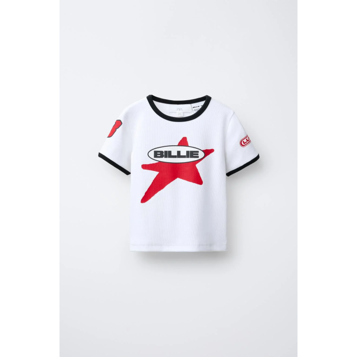 ФУТБОЛКА В РУБЧИК С ПРИНТОМ BILLIE EILISH ® LASH MUSIC ©