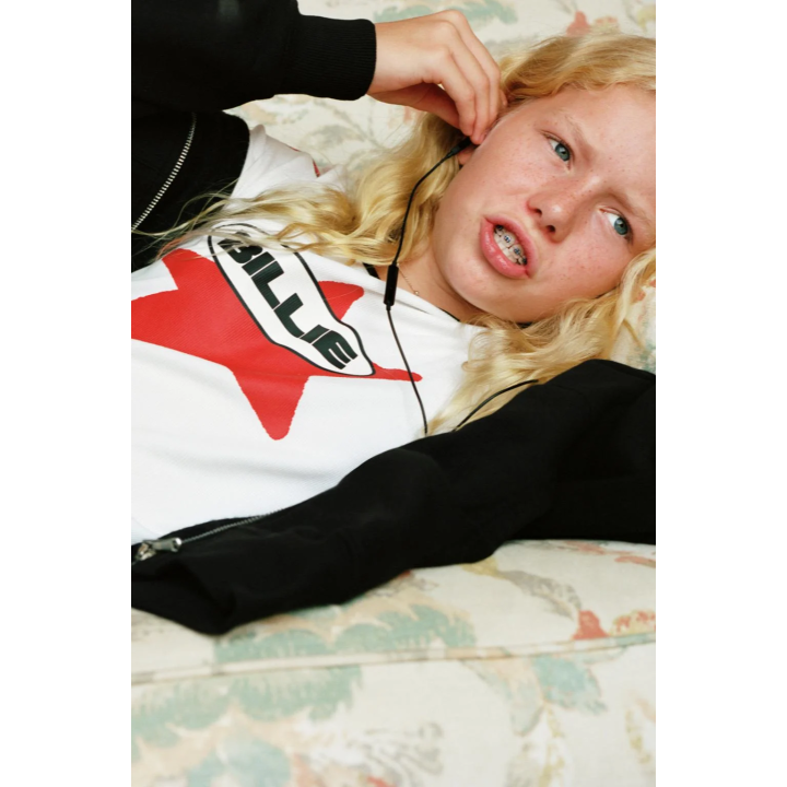 ФУТБОЛКА В РУБЧИК С ПРИНТОМ BILLIE EILISH ® LASH MUSIC ©