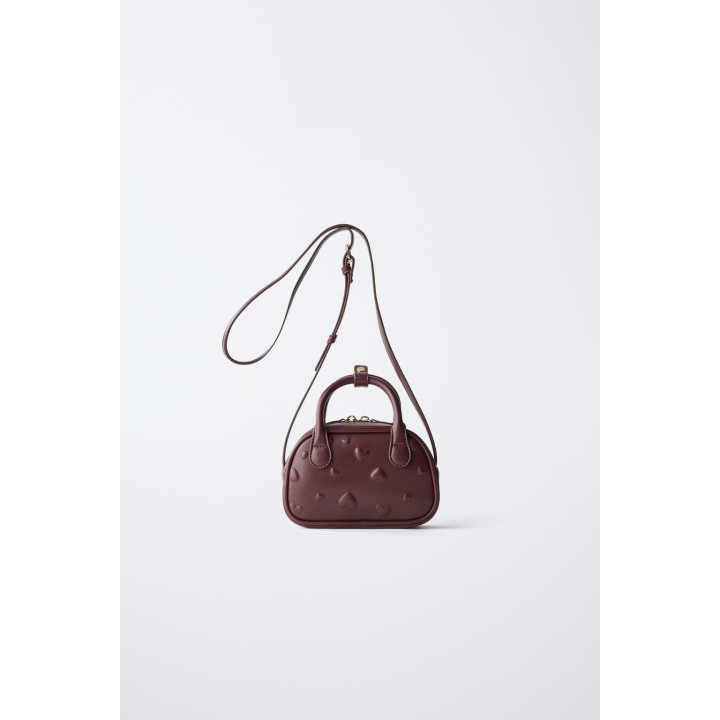 МИНИ-СУМКА-БОУЛИНГ С СЕРДЕЧКАМИ