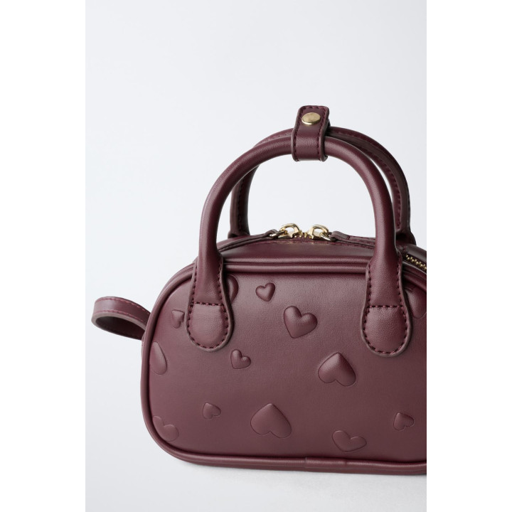 МИНИ-СУМКА-БОУЛИНГ С СЕРДЕЧКАМИ