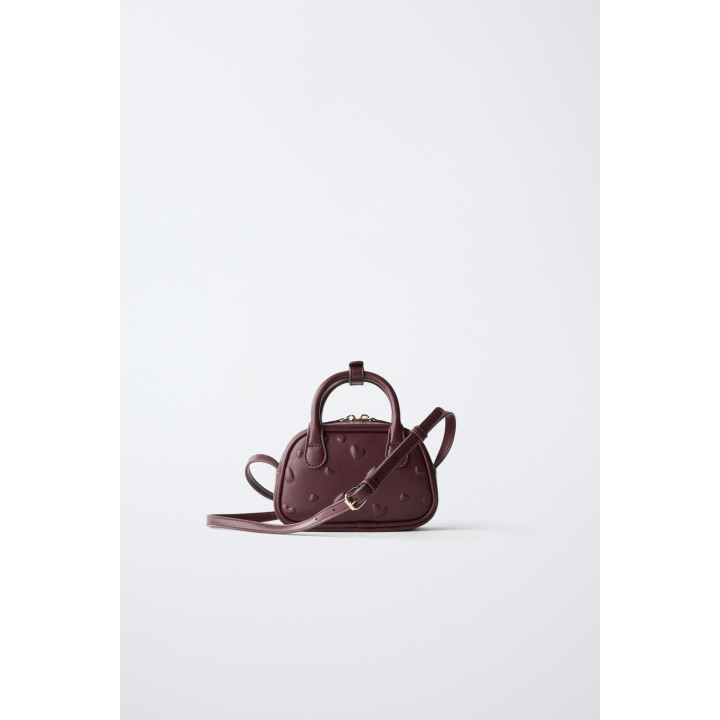 МИНИ-СУМКА-БОУЛИНГ С СЕРДЕЧКАМИ