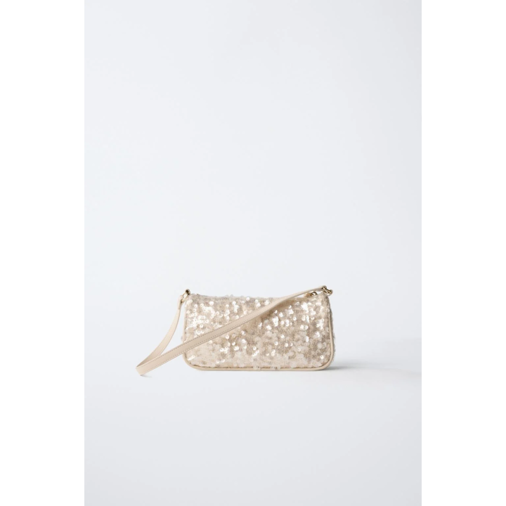Сумка на плечо с пайетками