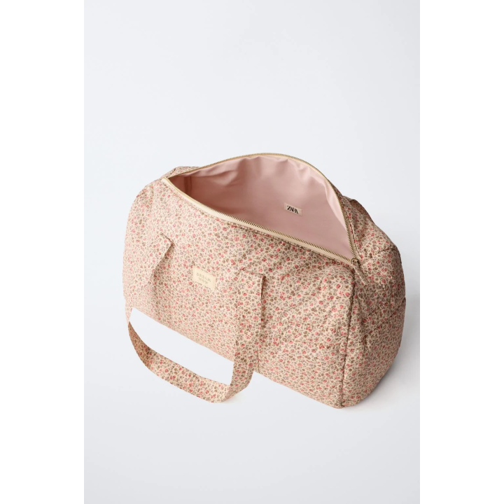 СУМКА-БОУЛИНГ С ЦВЕТОЧНЫМ ПРИНТОМ