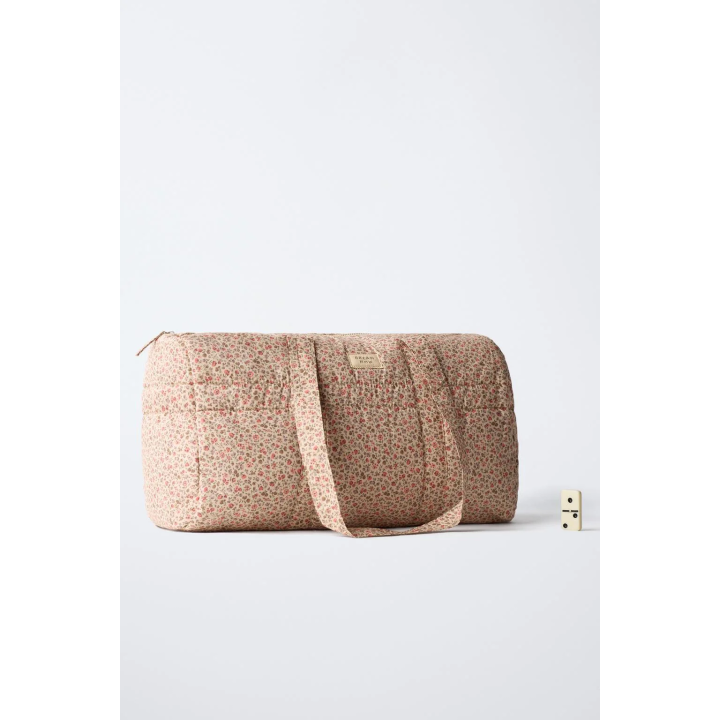 СУМКА-БОУЛИНГ С ЦВЕТОЧНЫМ ПРИНТОМ