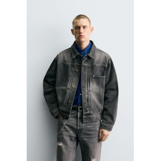 ДЖИНСОВАЯ КУРТКА С ЭФФЕКТОМ ПОТЕРТОСТИ